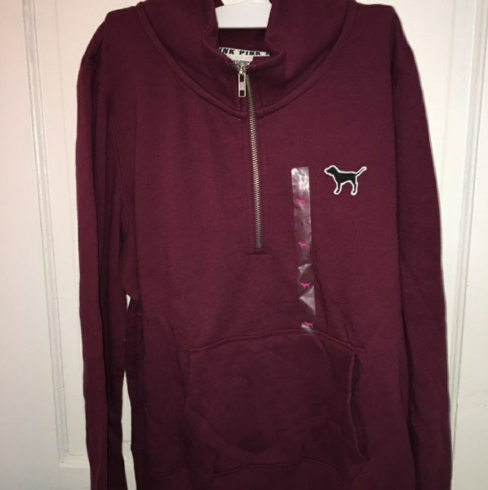 PINK Burgundy pullover and sweatpants set